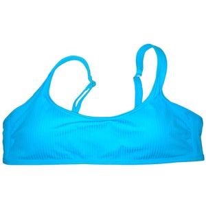 California Waves Juniors' Bralette Bikini Top, Sweet Turquoise NWOT Large